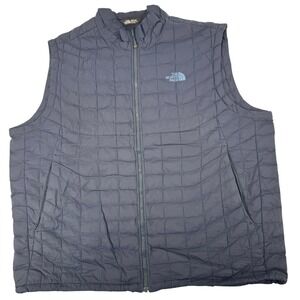 The North Face Vest Thermoball Eco Men's XXL Blue Quilted Puffer Jacket Full Zip